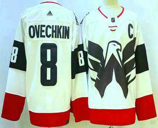Men%27s Washington Capitals #8 Alex Ovechkin White 2023 Stadium Series Authentic Jersey